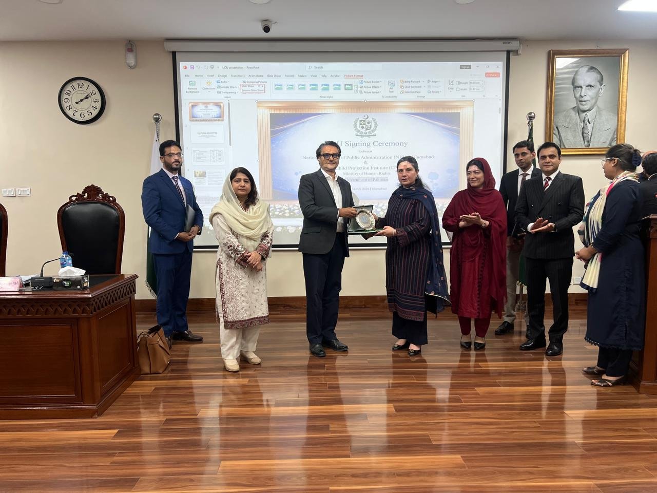 Memorandum of Understanding (MoU) between the Child Protection Institute (CPI), Islamabad, and the National Institute of Public Administration (NIPA), Islamabad, on 26th March, 2026.